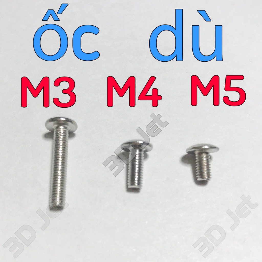10 Ốc Inox Dù 4 cạnh m3 m4 m5