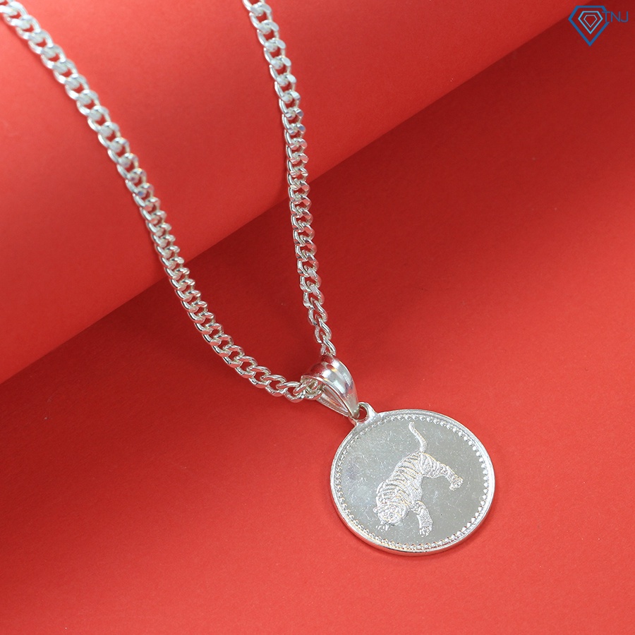 Vòng cổ bạc cho bé tuổi hổ khắc ngày tháng DCT0091 - Trang Sức TNJ