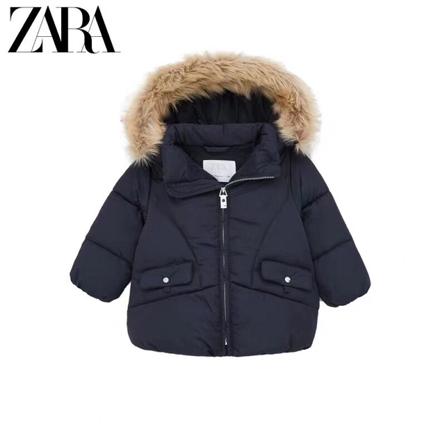 Áo khoác Zara mũ lông