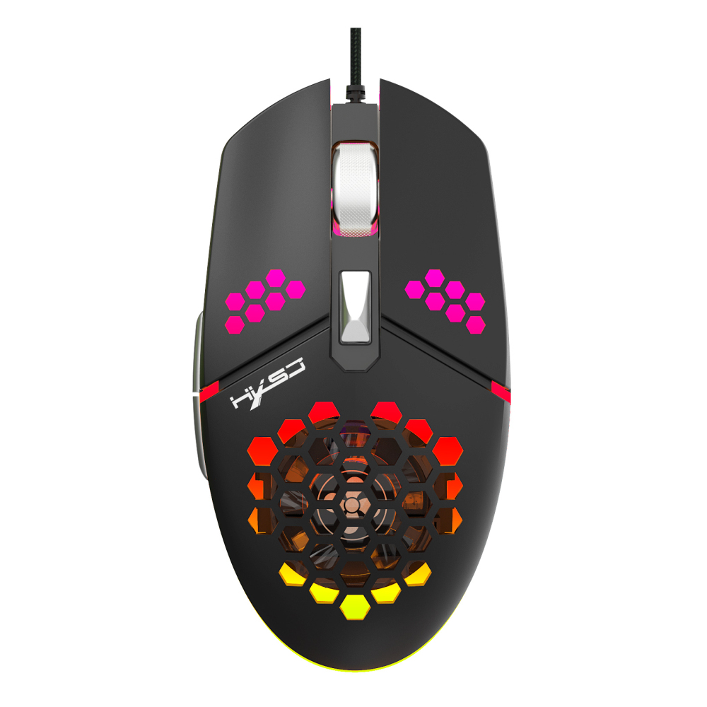 【Ready Stock】 New J400 Fan Macro Programming Wired Hole Gaming Mouse 8000dpi Adjustable Anti-sweat Design 【queen2019】