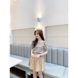 áo thô kẻ cúc gỗ