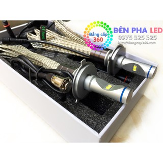 Bảo hành 12 tháng - hộp 2 bóng - đèn pha led kenzo v8 6800lm chính hãng