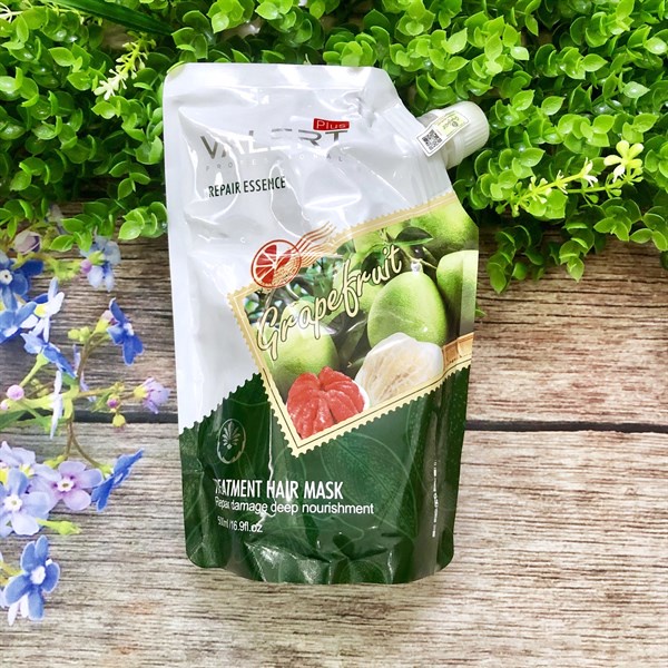 Hấp Ủ Phục Hồi Bưởi Grapefruit Valer Siêu Mềm Mượt Ngăn Rụng Tóc Dạng Túi 500ML Hàng Chính Hãng