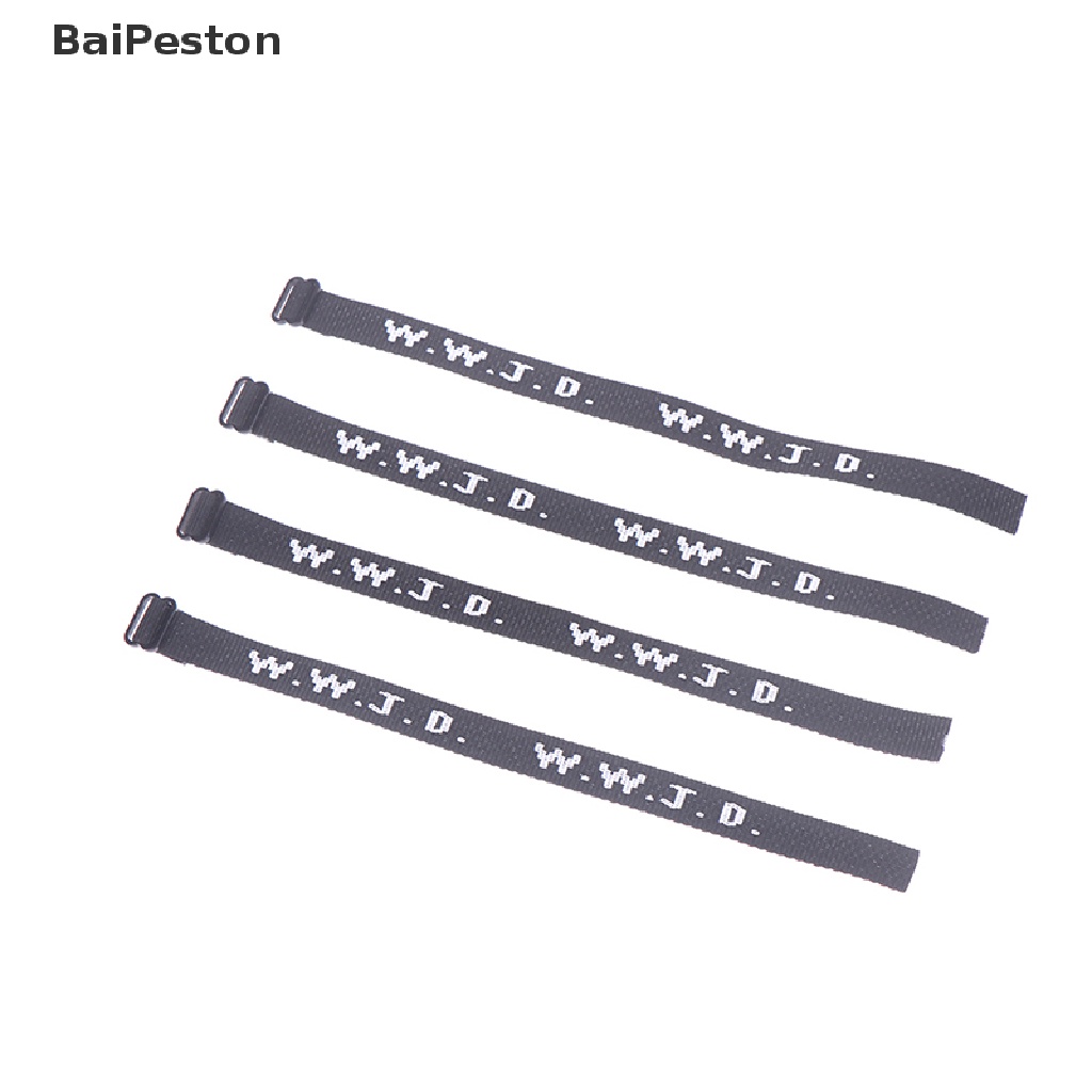 [BaiPeston] 4pcs WWJD Bracelet Religious Bracelet What Would Jesus Do Bible Bracelet ♨HOT SELL