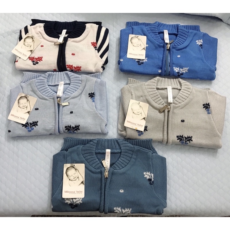Áo len khoá khủng long 6-24m