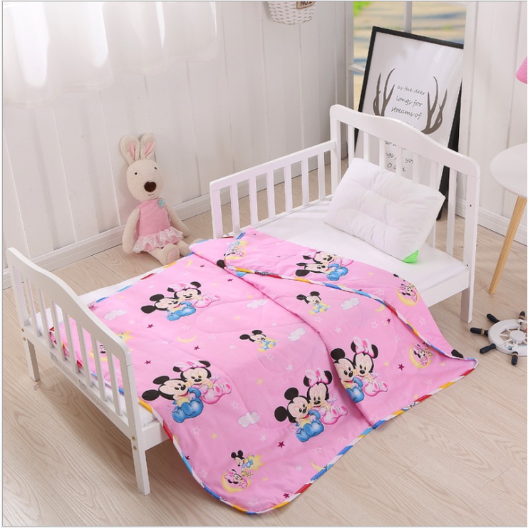 Chăn Đũi Trẻ Em- Chăn Đũi Cho Bé Đi Học, Nhỏ Gọn, Dễ Mang Theo- Mẫu Mickey Hồng- Cute( Ib Chọn Mẫu)