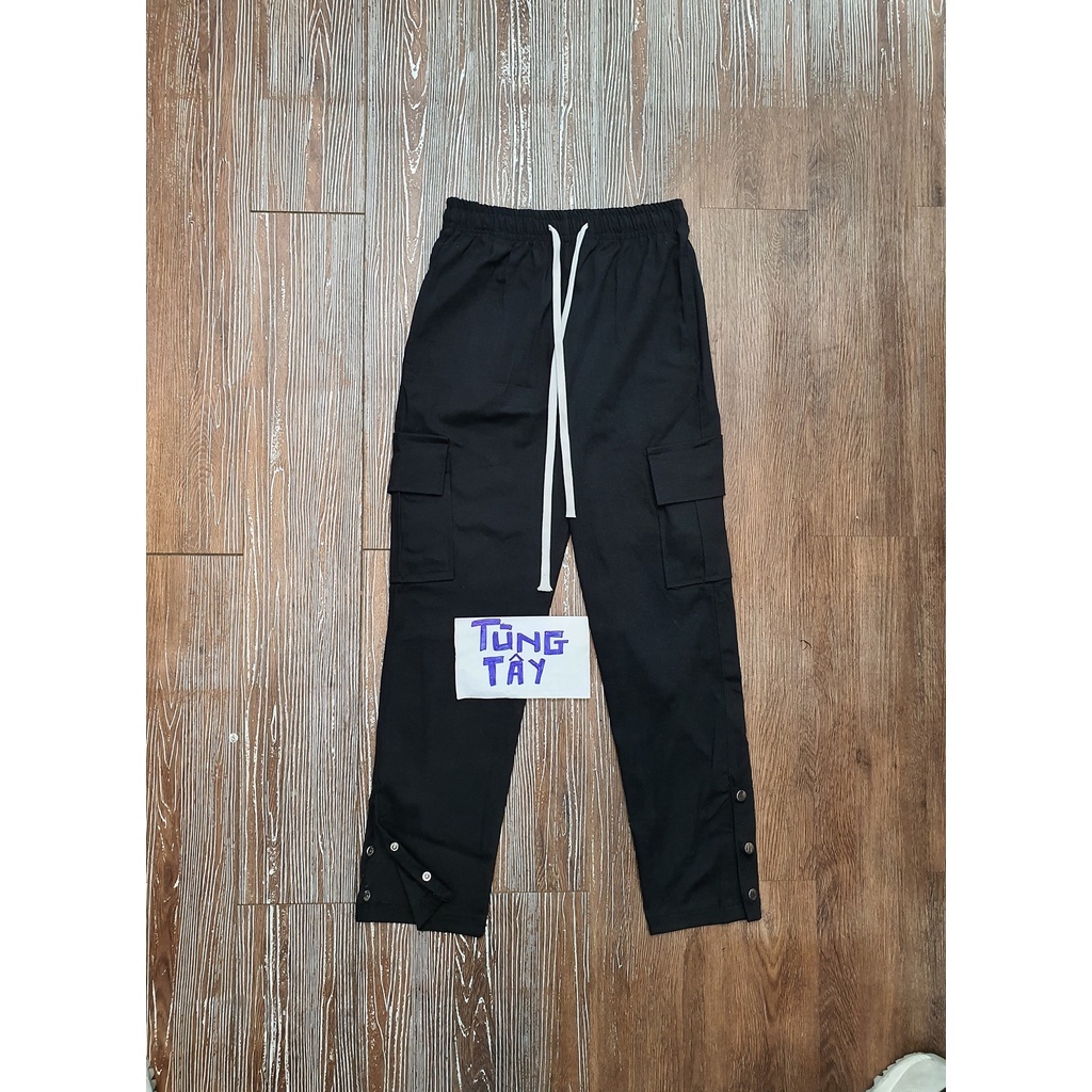 Quần Button Cargo Pant kaki ( Túi hộp + Cúc ) Streetwear cực ngầu