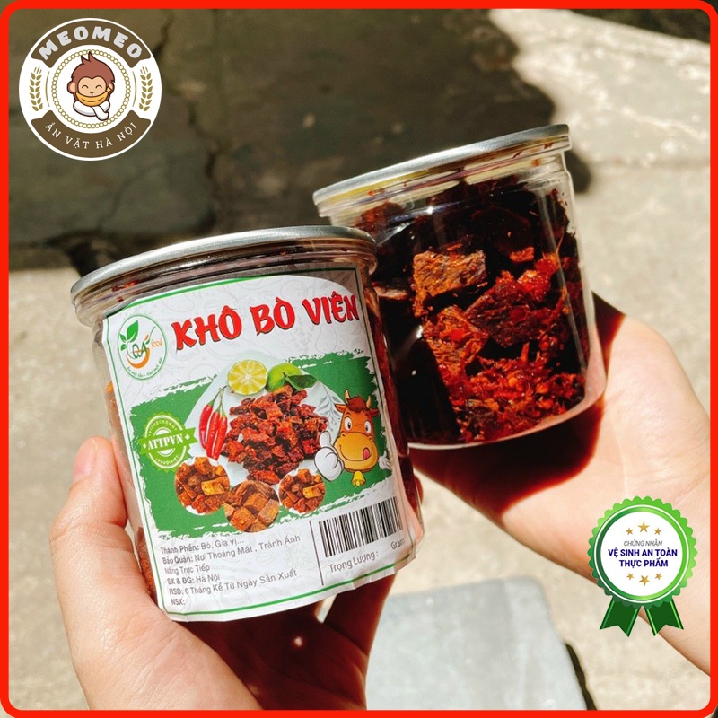 Khô bò viên, thịt bò khô 300g loại ngon, bò khô viên chuẩn vị MEOMEO đồ ăn vặt Hà Nội, tốt cho sức khỏe, ít béo | BigBuy360 - bigbuy360.vn