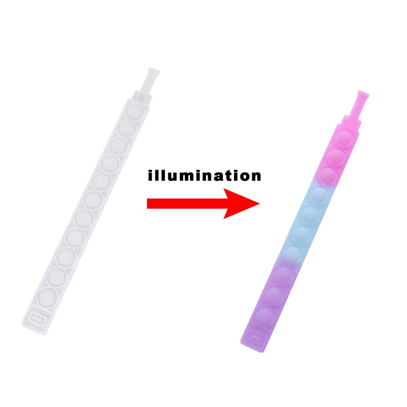 Vòng tay phối đồ chơi nhấn bong bóng giảm căng thẳng bằng silicon