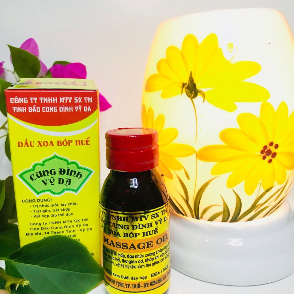 [chính hãng] Dầu xoa bóp, massage Huế hiệu Cung Đình Vỹ Dạ chai 60ml