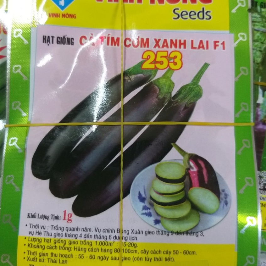 Hạt Giống Cà Tím Lai F1 Thái Lan - Cao Sản (1g)