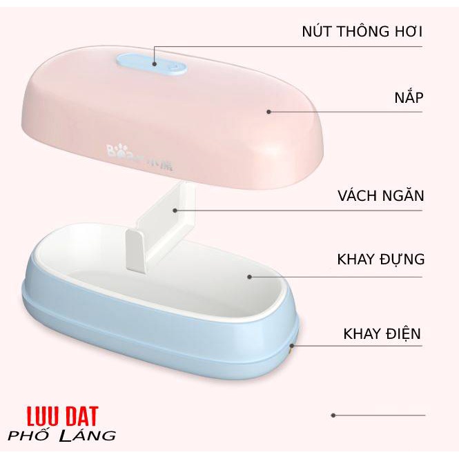 Hộp cơm sạc tích điện tự hâm nóng Bear DFH-P07A1