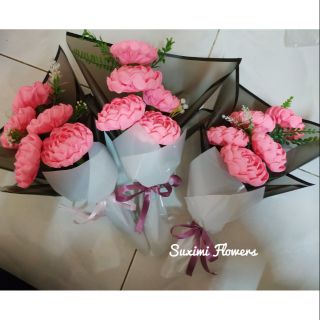 Bó hoa giấy nhún 5 bông (tùy chọn màu)