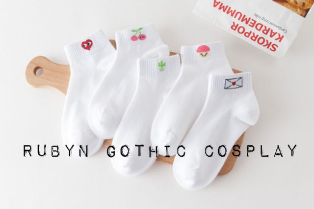 Tất ngắn hàn quốc họa tiết xinh xắn ( hàng quảng châu ).