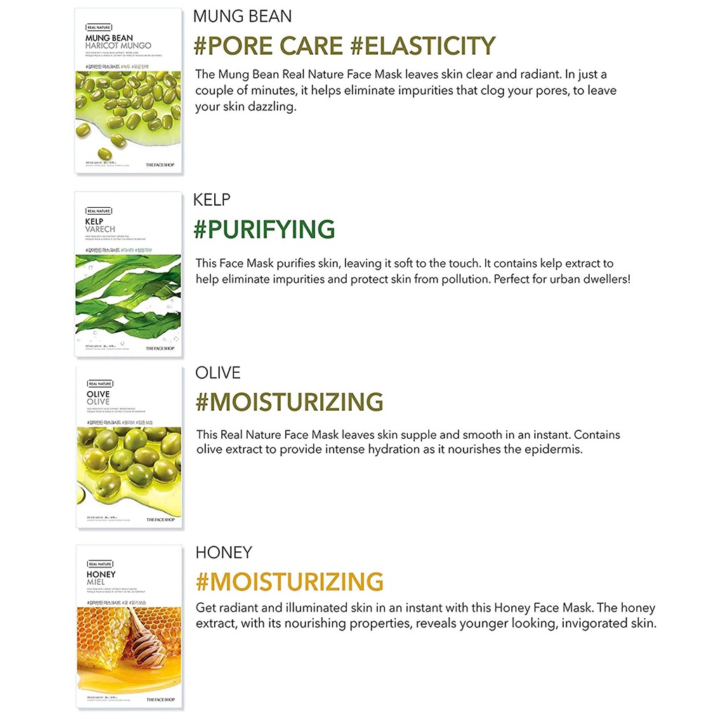 Mặt Nạ Dưỡng Da The Face Shop Chất Lượng Cao ★Giao Hàng Từ Hàn Quốc★