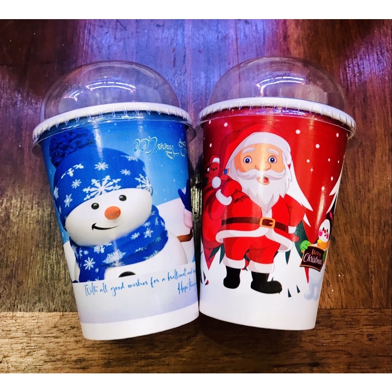 Combo 5 Ly giấy nắp cầu Noel 400ml