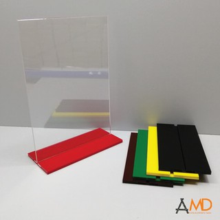 Kệ mica kẹp giấy khổ A4 | Miếng Mica để menu | Miếng Mica thông báo