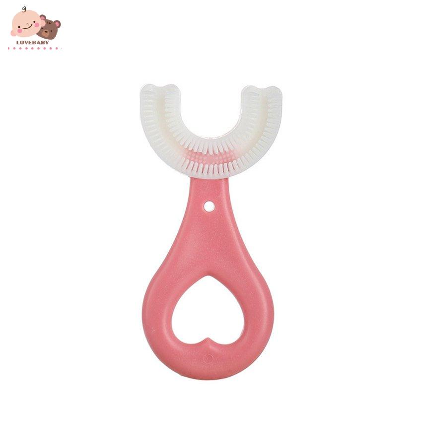 Bàn chải đánh răng cho bé chữ u chất liệu silicon pp chịu được lực cắn cho bé từ 2 - 12 tuổi