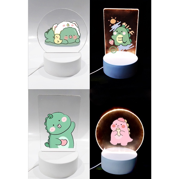 Đèn Led 3D khủng long DLI22 Đèn Ngủ 3D Sáng Tạo cute dễ thương