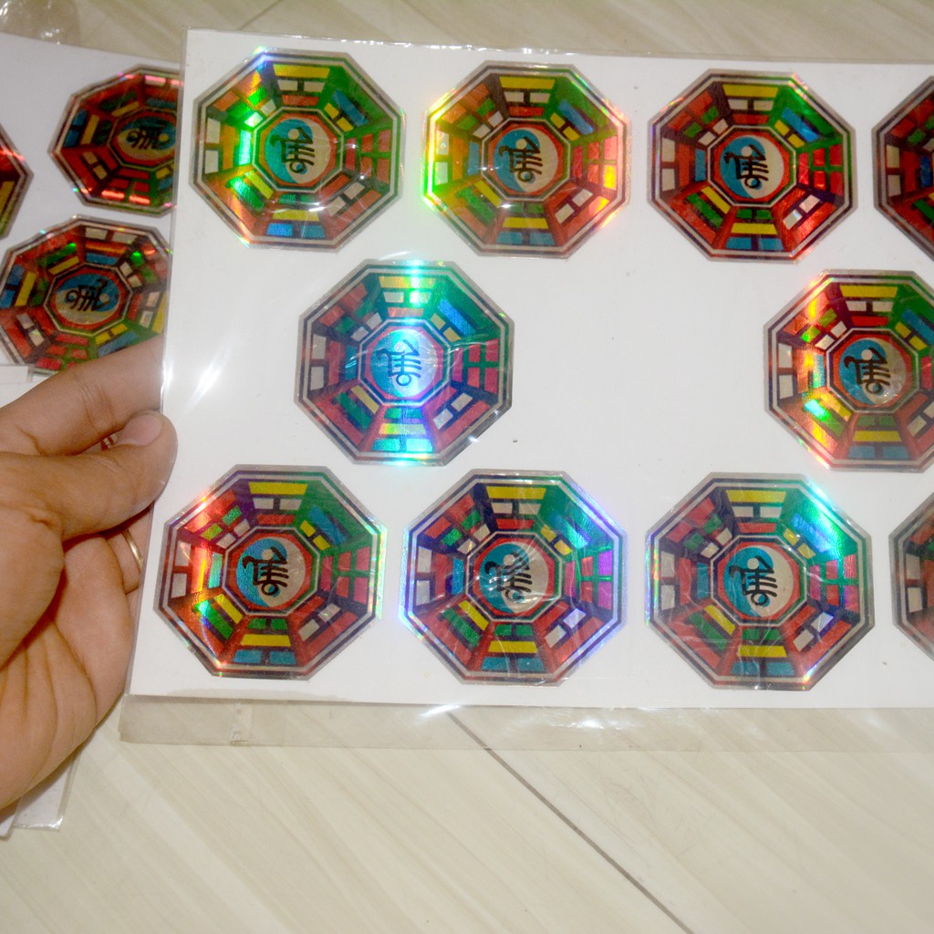 Decal phản quang gương treo dán tường