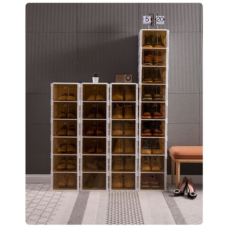 Tủ giày Lắp Ráp 3 Ngăn 6 Ngăn 9 Ngăn Kệ Để  Giày Dép Hộp Nhựa Cứng Chống Bụi HCM Legaxi