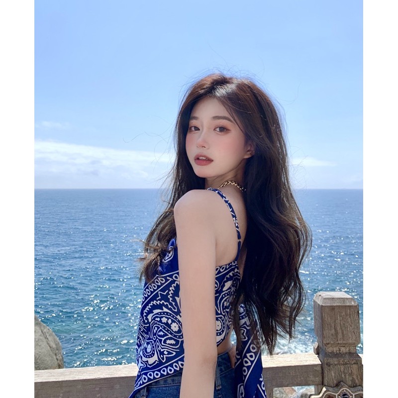 [Hàng đang về] Áo khăn yếm bandana hai dây cột nơ sexy summer 2021 | BigBuy360 - bigbuy360.vn