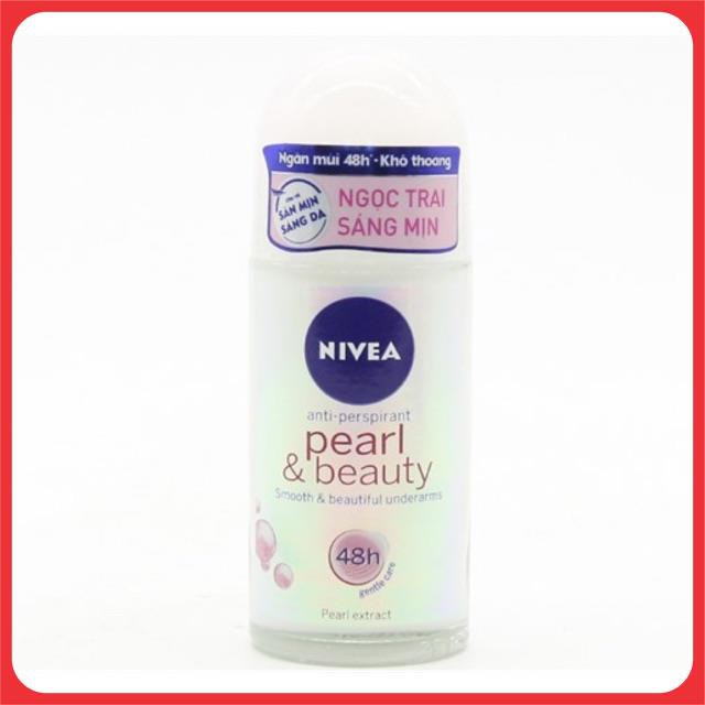 Lăn khử mùi Nivea Pearl &amp; Beauty Ngọc trai chai 25ml