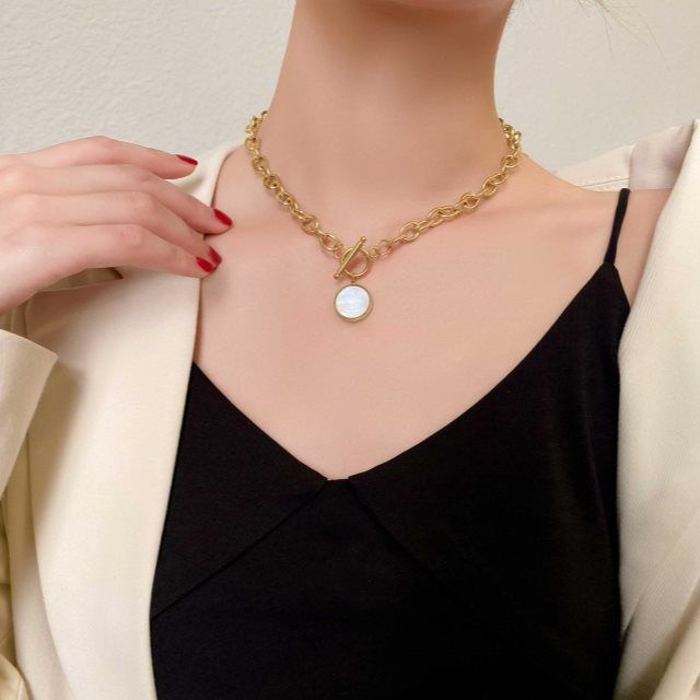 Dây Chuyền Mặt Tròn Khắc Chữ Thời Trang Cho Mẹ Và Bé