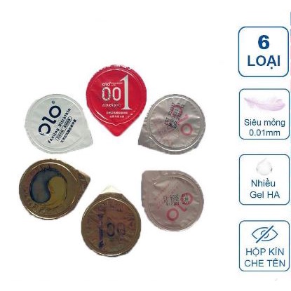 Bao cao su OLO 0.01 siêu mỏng, nhiều gel, truyền nhiệt tốt, cảm giác chân thật