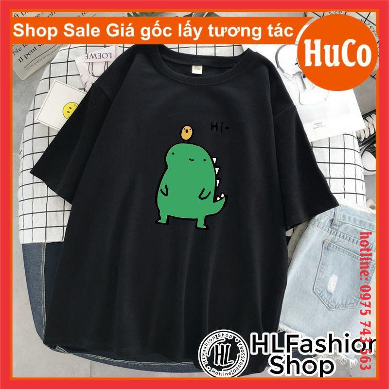 áo phông, thun tay lỡ khủng long hi, áo thời trang nam nữ, áo cặp đôi, form thụng unisex chất cotton mềm mịn giá rẻ nhất