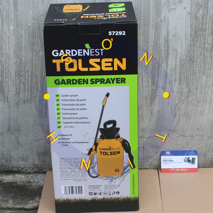 Bình 5L bơm xịt phun thuốc khử diệt côn trùng, tưới vòi phun sương tưới cây 5 Lít cao cấp TOLSEN - 57292
