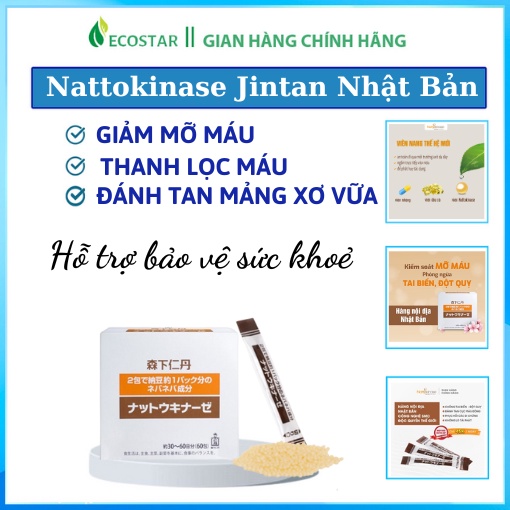 Nattokinase Jintan Nhật Bản - Hỗ trợ bảo vệ sức khoẻ, ổn định huyết áp -