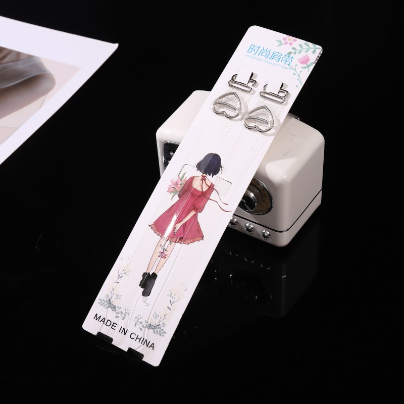 Cặp dây áo ngực trong suốt không trượt phối khóa thép hình trái tim có thể điều chỉnh tiện dụng