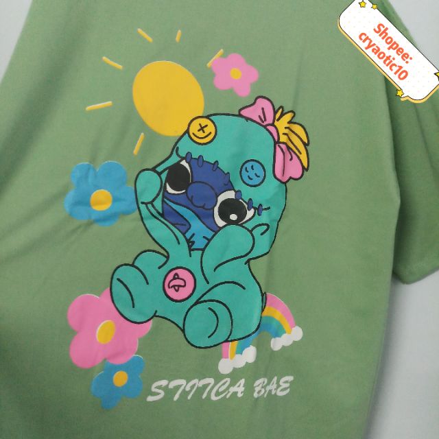 Set áo Stitch + quần short ngắn cartoon hoạt hình Stitch unisex