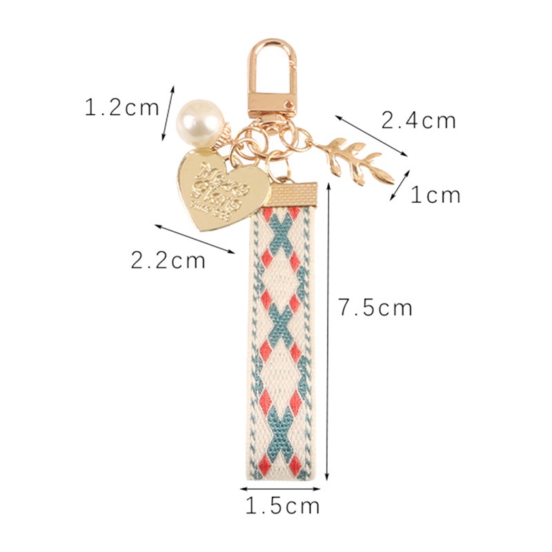 Tmdbyx Móc khóa gắn chuông và ngọc trai xinh xắn