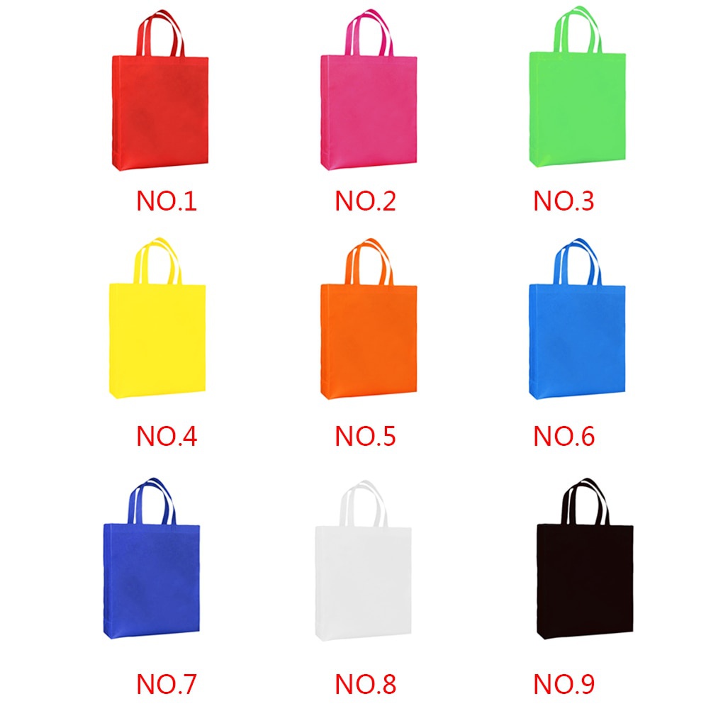 Túi xách mua sắm bằng vải không dệt màu trơn thân thiện với môi trường có thể tái sử dụng