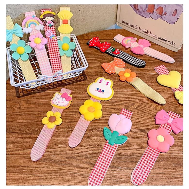 Băng đô bờm dính tóc cho Xược tóc bé gái caro dễ thương