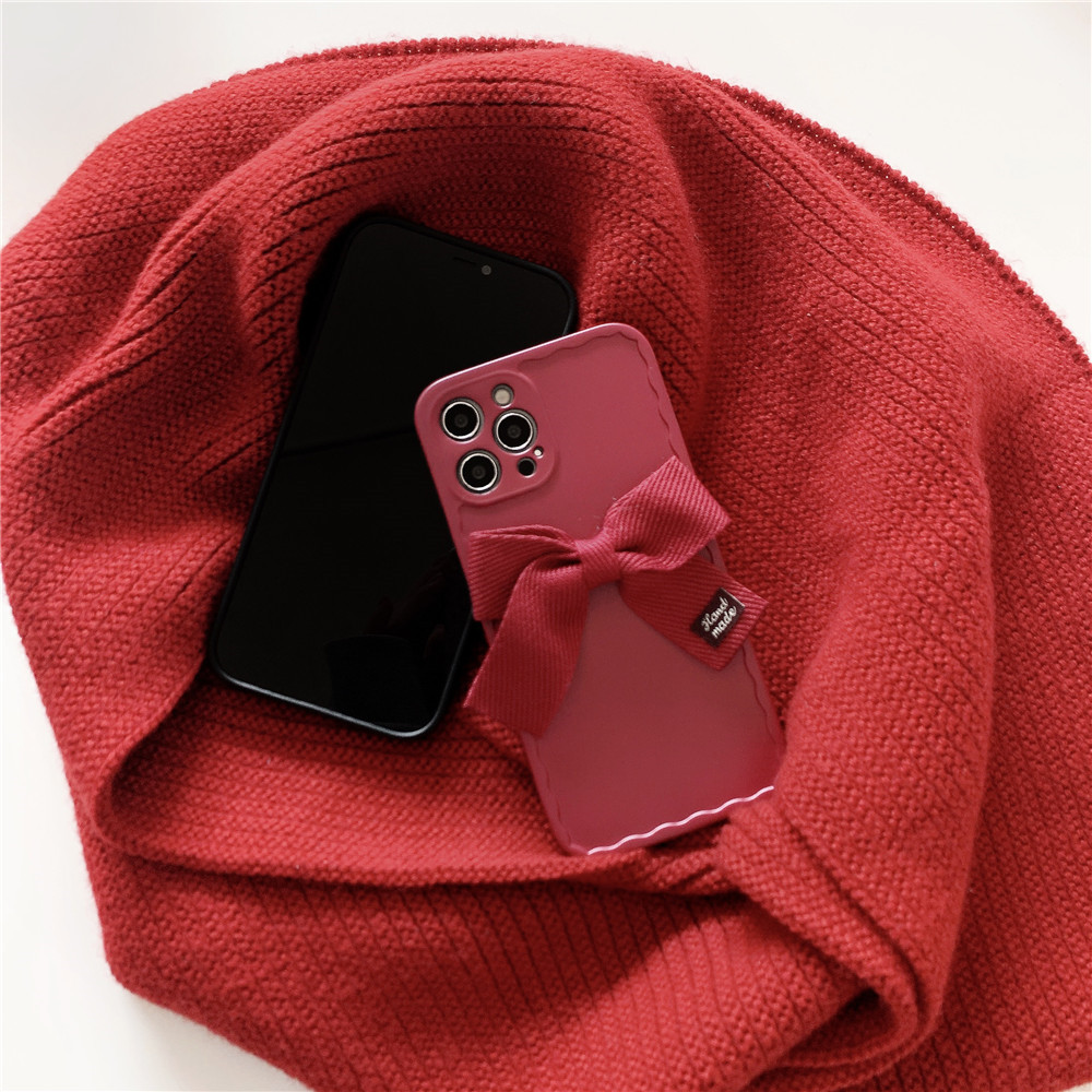 Ốp điện thoại họa tiết nơ bảo vệ camera chống sốc IPhone 12pro max 12mini 11Pro Max XS Max XR SE 2020 7 8 Plus | BigBuy360 - bigbuy360.vn