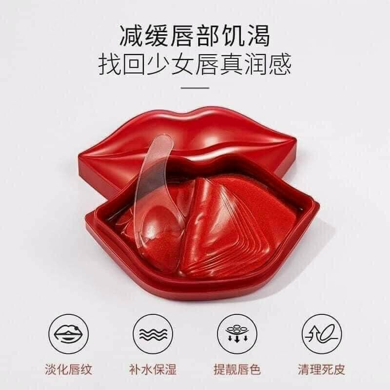 Mặt Nạ Dưỡng Môi Dưỡng Ẩm Làm Hồng Căng Mọng  ROSE MOISTURIZING LIP MASK