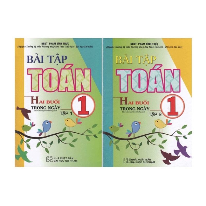 Sách - (Combo) Bài Tập Toán 1 Tập 1+2 Hai Buổi Trong Ngày (Theo Chương Trình Tiểu Học Mới)