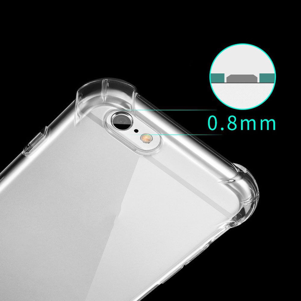Ốp Lưng Nhựa TPU Trong Suốt Với Khung Chống Sốc Cho X 6s 7 8 Plus