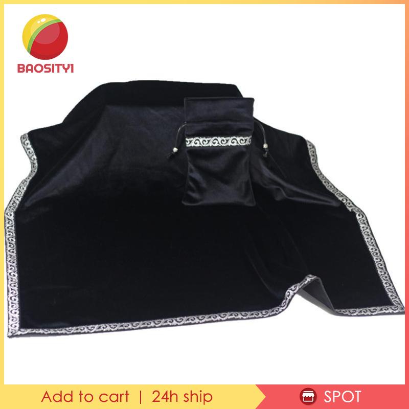 [Baosity1] Thảm Nhung Lót Bàn Tarot Có Túi Dây Rút Màu Tím 66cm