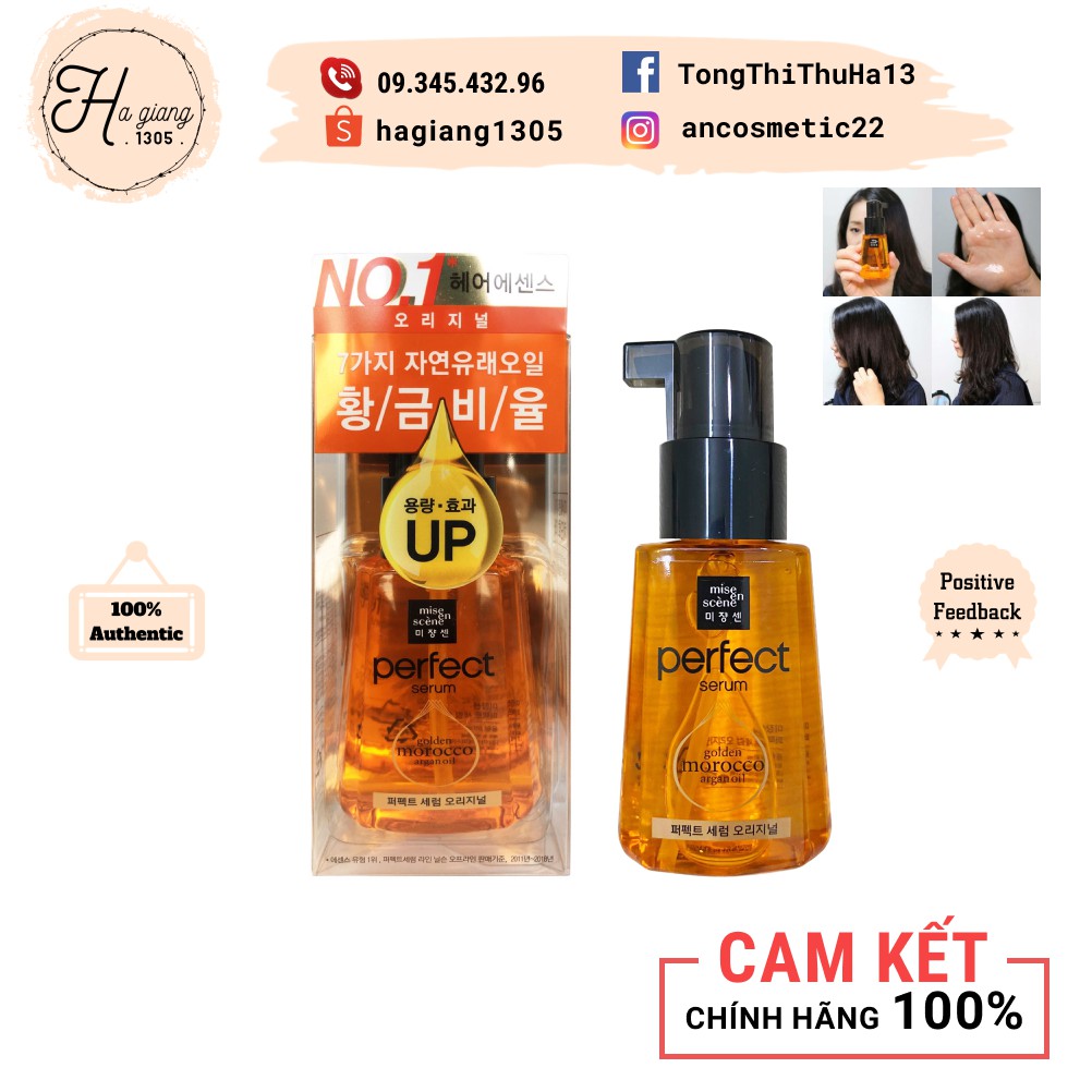 [Mẫu mới] Serum dưỡng tóc Missen, Tinh Chất Dưỡng Tóc Miseen Scène Perfect Repair Hair Serum