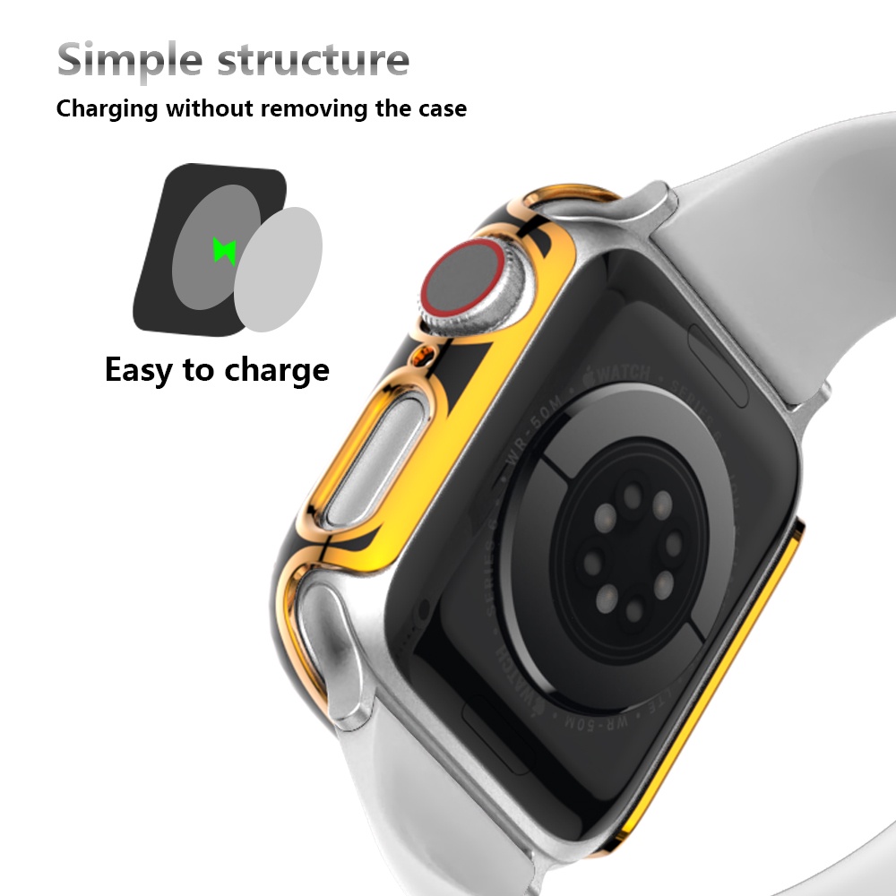 Ốp Bảo Vệ Bằng Nhựa Cứng Cho iwatch 7 series 6 se 5 4 3 41Mm 45mm 40mm 44mm 42mm 38mm