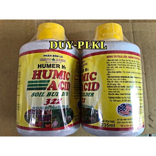PHÂN BÓN LÁ HUMIC ACID 322 - CHAI 235ml. NPK 3-2-2 Growmore. phân bón lá sinh học Giúp rễ phát triển.