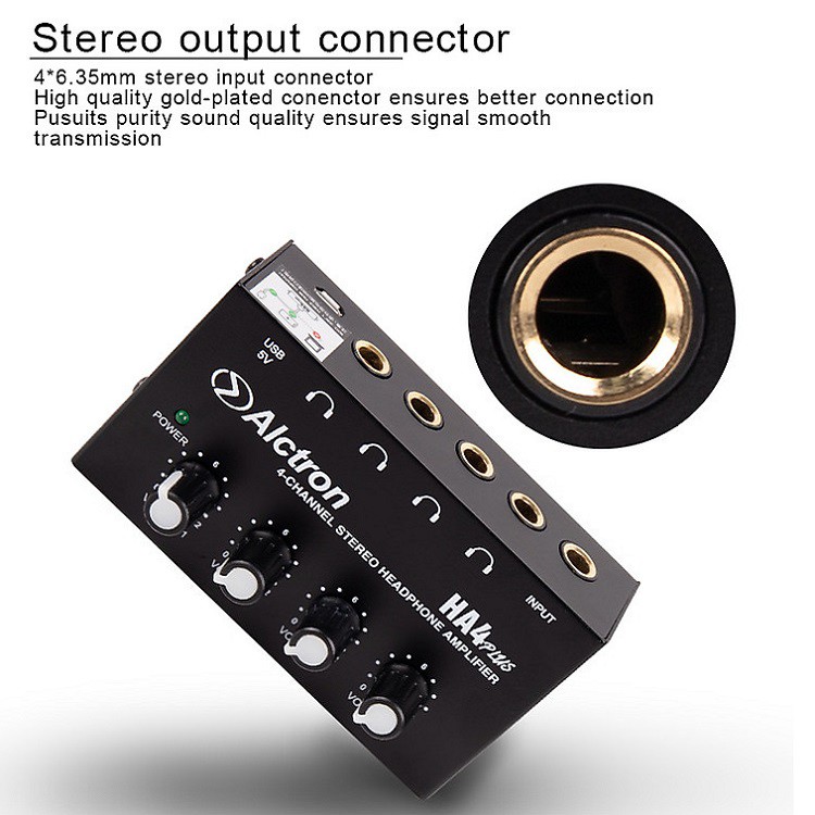 HA4 Mini 4-channel headphone amplifier - Bộ chia tai nghe Alctron HA4 Plus