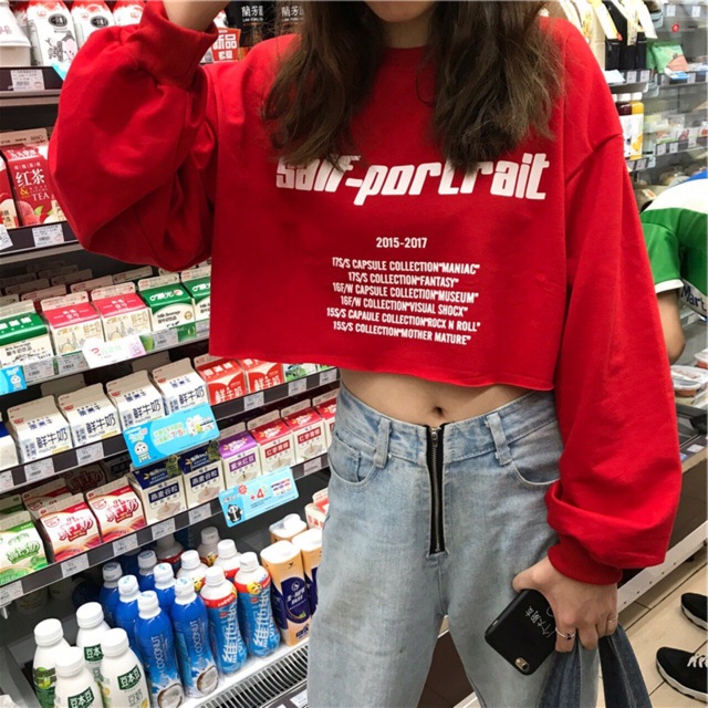 Áo CropTop Hót tay Dài Sal(KÈM ẢNH THÂT)