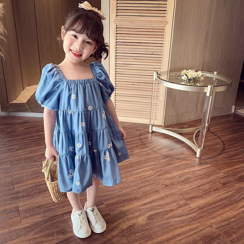Váy bé gái hè Babydoll hoa cúc bèo 4 tầng 8-35kg XHN632