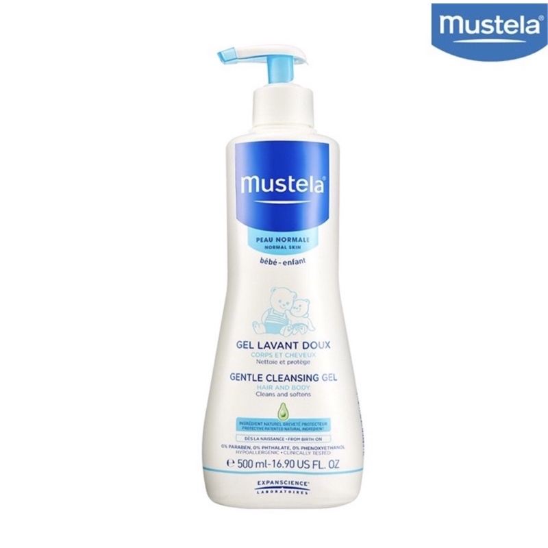 Sữa Tắm Gội Cho Trẻ Sơ Sinh &amp; Em Bé Da Thường Mustela 500ml