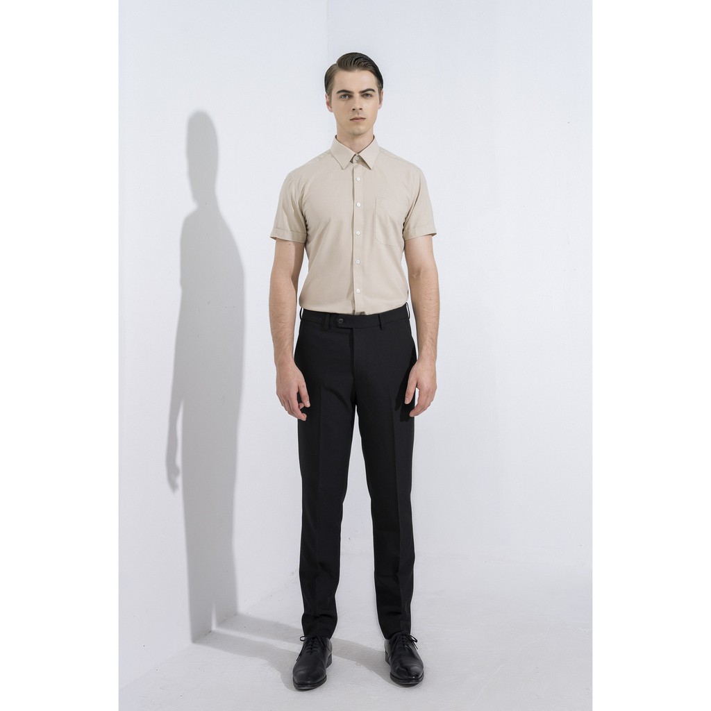 Áo sơ mi nam ngắn tay BILUXURY chất vải kháng khuẩn  thiết kế trẻ trung chuẩn form 4SMCB005BEV | BigBuy360 - bigbuy360.vn